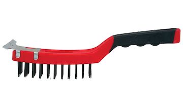 Strend Pro 253549 Kartáč ComfortGrip CG385, 4 řady, ocelový, se škrabkou