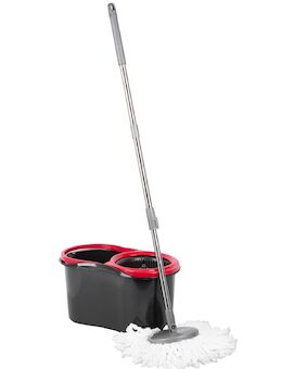 Strend Pro 253748 Úklidová sada TURBOSTAR BLACK EDITION, rotační podlahový mop + vědro 13 litrů, teleskopic