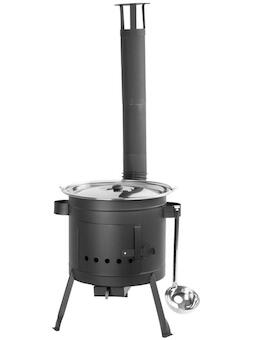 Strend Pro 254548 Souprava kotlová Partyset, zabíjačková, komplet, gulášová, 13 lit. kotlík, s naběračkou, pokličkou