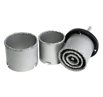 Strend Pro 420076 Sada fréz s unášečem HT01-4001, 33-53-67-73-83 mm, diamantové korunky