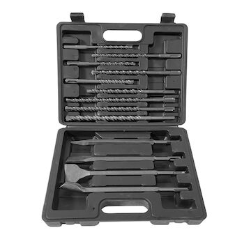 Strend Pro 420471 Sada vrtáků a sekáčů SD047, 13 kusů, SDS+, v kufru