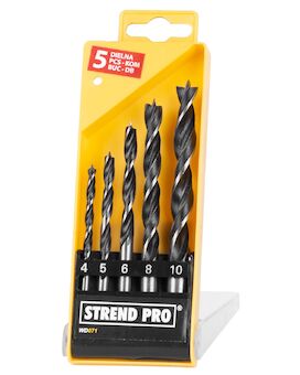 Strend Pro 420546 Sada vrtáků WD071, 5 kusů, 4-10 mm, do dřeva, na dřevo
