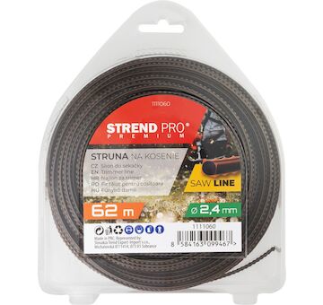 Strend Pro Garden 1111060 Silon na sečení Premium SawLine 2,4 mm, L-62 m, zoubkovaný