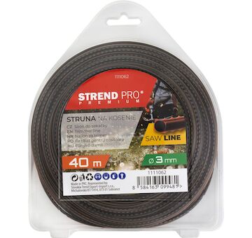 Strend Pro Garden 1111062 Silon na sečení Premium SawLine 3 mm, L-40 m, zoubkovaný
