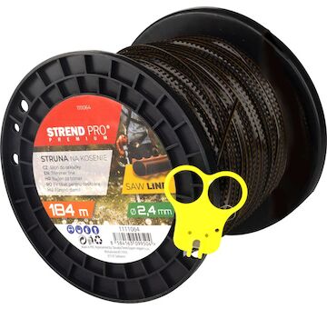 Strend Pro Garden 1111064 Silon na sečení Premium SawLine 2,4 mm, L-184 m, zoubkovaný