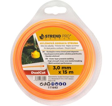 Strend Pro Garden 111643 Silon na kosení,sečení DualCut DBR 3,0 mm, D-15 m, kulatý