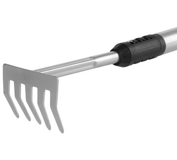 Strend Pro Garden 2110028 Zahradní hrábě Herrison 615G1, 5 hrotů, hrábě, teleskopická násada 1200 mm