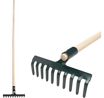 Strend Pro Garden 211006 Zahradní hrábě R105, 10 zubů, dřevěná násada 1600 mm