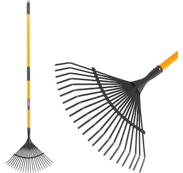 Strend Pro Garden 2110221 Hrábě na listí LR002AF, 22 zubé, vějířové, sklolaminátová násada 1500 mm