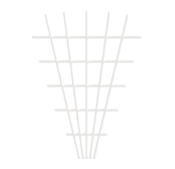 Strend Pro Garden 2110285 Zahradní mřížka MEV5 145x5x75 cm, 4/4,7 mm, podpěra pro květiny, bílá, zahradnická