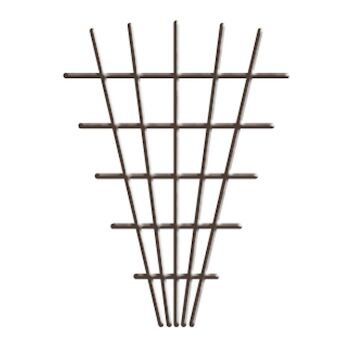 Strend Pro Garden 2110286 Zahradní mřížka MEV5 145x5x75 cm, 4/4,7 mm, pro květiny, hnědá, zahradnická