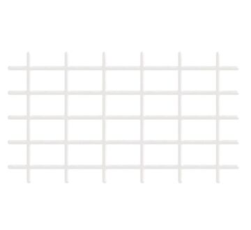 Strend Pro Garden 2110288 Zahradní mřížka MEK6 145x42,5 cm, 4/4,7 mm, PVC/ocel, podpěra pro květiny, bílá, zahradnictví