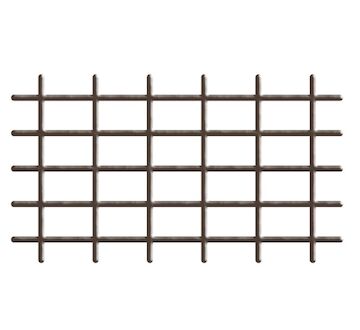 Strend Pro Garden 2110289 Zahradní mřížka MEK6 145x42,5 cm, 4/4,7 mm, PVC/ocel, podpěra pro květiny, hnědá, zahradnictví