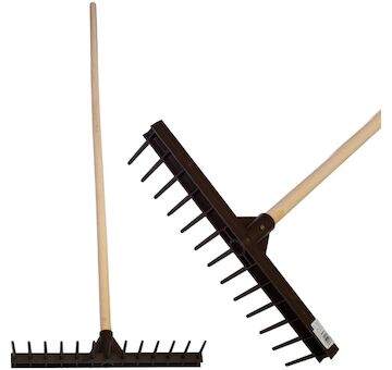 Strend Pro Garden 211220 Hrábě na seno DKP, 13 zubů, plastové, na listí, dřevěná násada