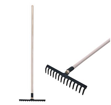 Strend Pro Garden 211228 Zahradní hrábě R105, 14 zubů, dřevěná násada 1600 mm