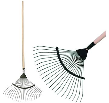 Strend Pro Garden 211416 Hrábě na listí R119.WH, 22 lamelové, 45cm, vějířové, dřevěná násada