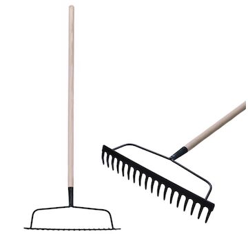 Strend Pro Garden 211823 Zahradní hrábě R101, 18 zubů, dřevěná násada 1600 mm