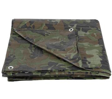 Strend pro Garden 2170022 Plachta Tarpaulin Khaki 2x3 m, 80 g/m, zakrývací, oliva/kamufláž, s oky