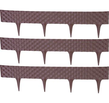 Strend Pro Garden 2171287 Palisáda RatanPalisáda L-2,40 m, tmavě hnědá, balení. 3 ks, 820x95/200 mm, UV