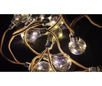 Strend Pro Garden 2172630 Řetěz Solar Bulb, 10x LED, tvar žárovky, solární, L-3,8 m