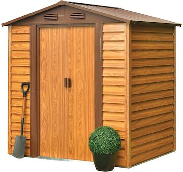 Strend Pro Garden 2172910 Domeček , zahradní, plech, hnědý, 193x152x203 cm