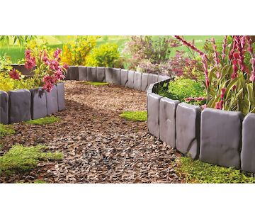 Strend Pro Garden 2211635 Zahradní obruby, imitace kamene, balení. 10 ks