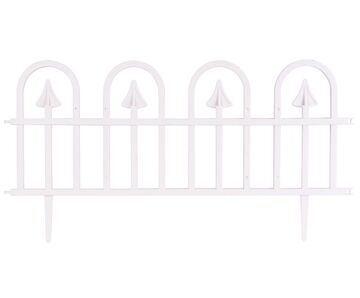 Strend Pro Garden 2212464 Plot Gardens F709, 61x32 cm, plast, bílý, mini dekorativní plot, balení. 4 ks