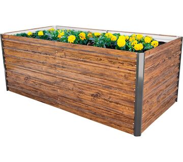 Strend Pro Garden 2212629 Záhon Garden, 200x100x77cm, 3D design dřevo, kov, vyvýšený