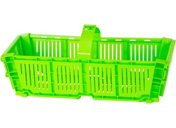 Strend Pro Garden 254718 Přepravka , na ovoce a zeleninu, košík, rozkládací, s rukojetí, zelená, 40x18x15 cm