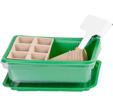 Strend Pro Garden 255599 Minipařeniště , sada pro sázení, 18dílná, 12 sazenic, 20x14,5x6 cm