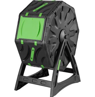 Strend Pro Garden 255605 Kompostér Garden, bubnový, 70 lit., černý, 55,5x36x72 cm
