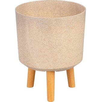 Strend Pro Garden 255629 Květináč , barva Bambusové vlákno, 24,5x24,5x31 cm