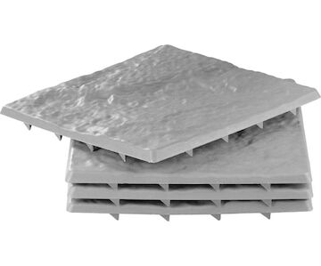 Strend Pro Garden 255641 Sada chodníkových desek s efektem kamene, PP, 30x30 cm, plast, barva šedá, bal. 4ks