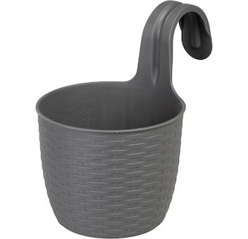 Strend Pro Garden 255642 Závěsný květináč , PP, 26x18x24,5 cm, barva šedá