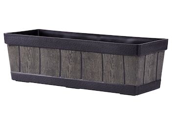 Strend Pro Garden 256800 květináč Woodeff, 15x47x17 cm, přírodní, efekt dřeva