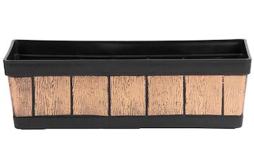 Strend Pro Garden 256938 květináč , Woodeff, 15x47x17 cm, zlatá barva, efekt dřeva
