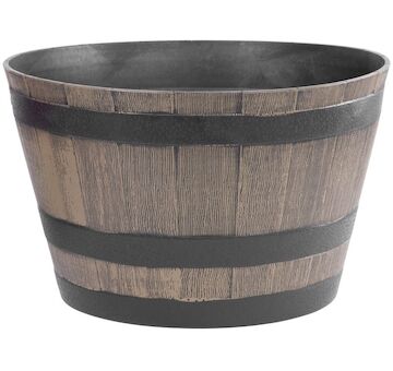 Strend Pro Garden 256940 Sázecí květináč , Woodeff, 52x32 cm, šedý, dřevěný efekt, soudek