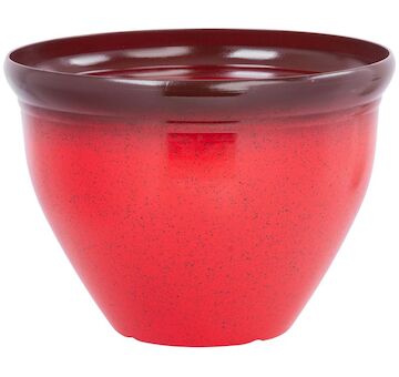 Strend Pro Garden 256945 Květináč , glazura, červený, 38x28,5 cm