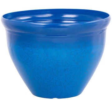 Strend Pro Garden 256946 Květináč , glazura, modrý, 38x28,5 cm