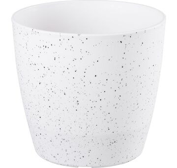Strend Pro Garden 256968 Květináč Stone, 23x20,5 cm, bílý, efekt kamene