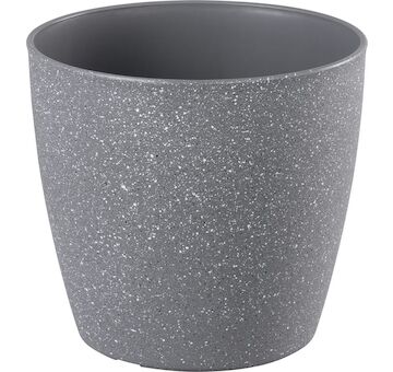 Strend Pro Garden 256971 Květináč Stone, 23x20,5 cm, šedý, efekt kamene