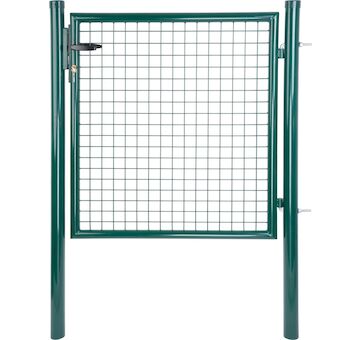 Strend Pro Garden 432331 Brána METALTEC ECO 2, 1000/1000/50x50 mm, kulatý rám, zelená, jednokřídlová, zahradní, Z