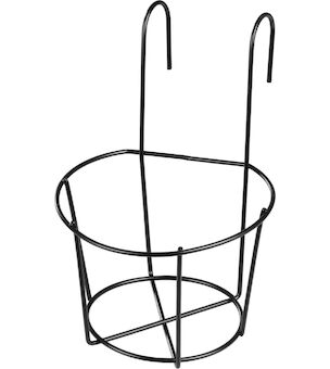 Strend Pro Garden2212958 Držák, věšák kovový na květináč, na zábradlí, 16,5x17,5x24 cm