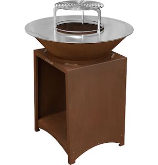 Strend Pro Grill 2211865 Gril Fiesta, provedení rust, ocel, průměr 75 cm, s ohništěm