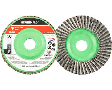 Strend Pro Premium 121555 Kotouč 115 x 22 mm, brusný, P60, diamantový, lamelový