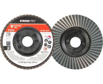 Strend Pro Premium 121556 Kotouč 115 x 22 mm, brusný, P120, diamantový, lamelový