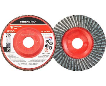 Strend Pro Premium 121557 Kotouč 115 x 22 mm, brusný, P200, diamantový, lamelový