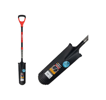 Strend Pro Premium 2110433 rýč RedShark, úzký, drenážní, se sklolaminátovou násadou D 1280 mm