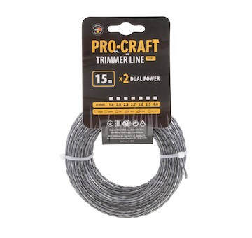 Struna žací (s výstuhou) (2.7mm) (15) spirála PROCRAFT | SP/J-2.7/15
