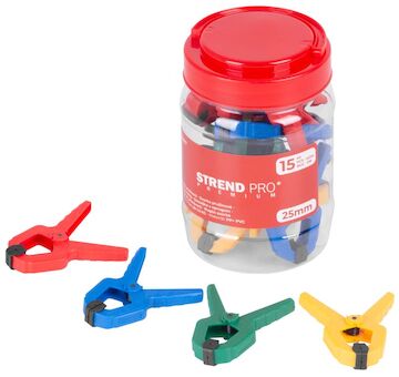 Svorka Strend Pro Premium DT825 pružinová, mix barev, v dóze 15 ks, 1